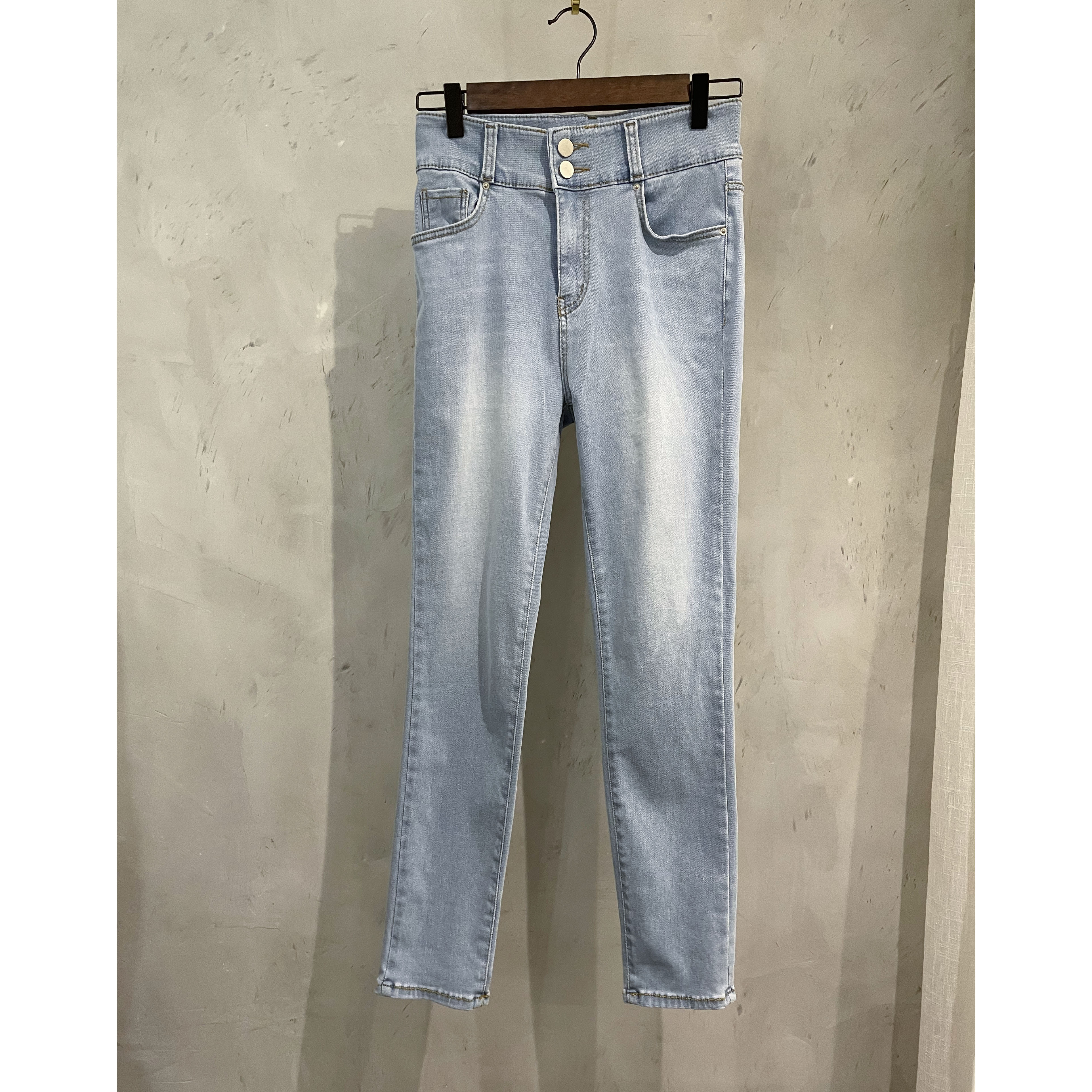 (神奇彈性褲) 全彈性淺色高腰牛仔褲, Jeans/ PT8417