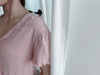 Onni, Blouse 韓系設計感翻領荷葉邊上衣/ BU9054 （cream soldout)