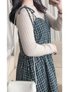 2-way Classic Check Dress 兩著配件裝飾修腰格子連身裙/ DS9824 (Pre-order 3月5截單)