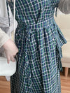 2-way Classic Check Dress 兩著配件裝飾修腰格子連身裙/ DS9824 (Pre-order 3月5截單)
