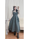2-way Classic Check Dress 兩著配件裝飾修腰格子連身裙/ DS9824 (Pre-order 3月5截單)