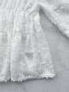 (限量現貨回歸) Feather Daisy, Blouse 羽毛花花前橡筋裙擺上衣 /BU9091