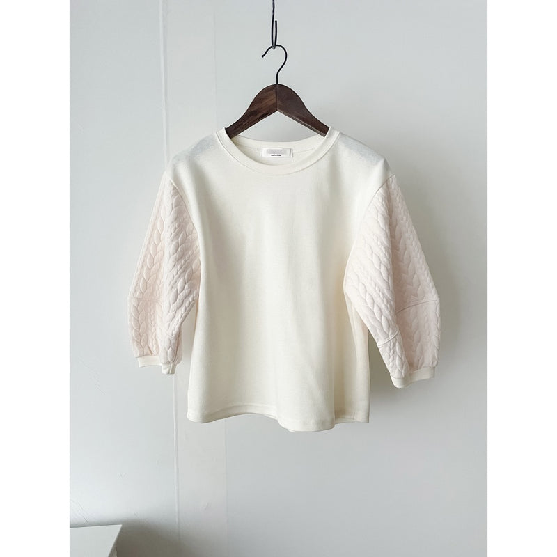 Braid Sleeve Top 立體紋理泡泡袖彈性上衣/ TP9116 (售完即止) – INTENT style collection