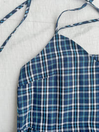 2-way Classic Check Dress 兩著配件裝飾修腰格子連身裙/ DS9824 (Pre-order 3月5截單)