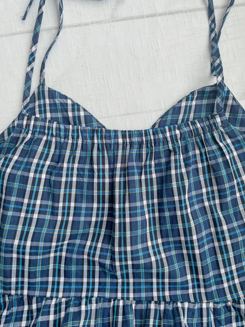 2-way Classic Check Dress 兩著配件裝飾修腰格子連身裙/ DS9824 (Pre-order 3月5截單)