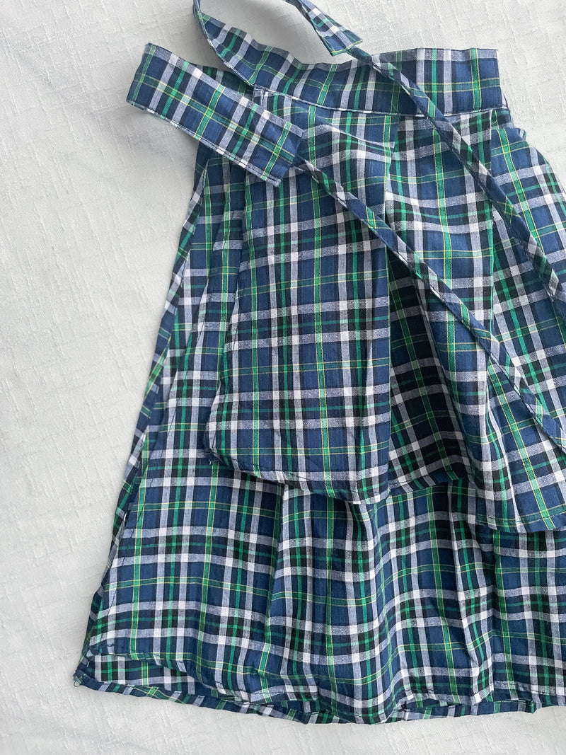 2-way Classic Check Dress 兩著配件裝飾修腰格子連身裙/ DS9824 (Pre-order 3月5截單)