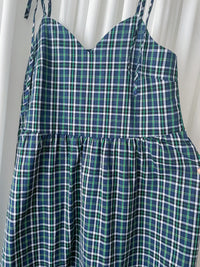2-way Classic Check Dress 兩著配件裝飾修腰格子連身裙/ DS9824 (Pre-order 3月5截單)
