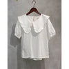 (花花點點) Floral Dot 白色花點棉質Ruffle領口上衣, Blouse/ BU9018