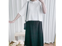 Round Collar Top 防皺好看微花邊立體格紋上衣/ TP9134