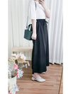 Soft Cotton Dress 側斜線設計口袋舒適棉半裙/ SK8877