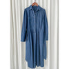 ! 熱賣款式 限量現貨 ✨(有口袋) Denim Pleated Dress 牛仔布隨性口袋前腰下車褶連身裙/ DS9661