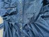 ! 熱賣款式 限量現貨 ✨(有口袋) Denim Pleated Dress 牛仔布隨性口袋前腰下車褶連身裙/ DS9661