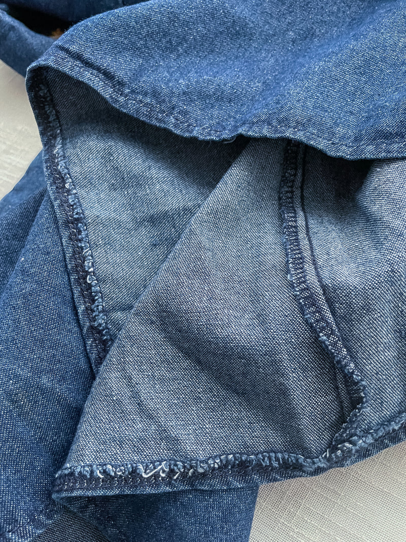 ! 熱賣款式 限量現貨 ✨(有口袋) Denim Pleated Dress 牛仔布隨性口袋前腰下車褶連身裙/ DS9661