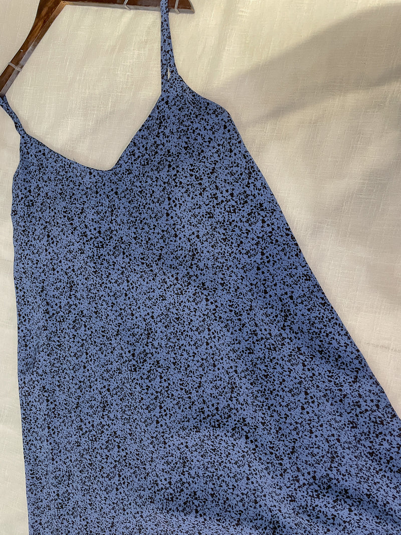 （限量現貨) Dot Marble, Dress 午夜藍雲石飄逸背心裙/ DS9647