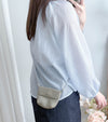 Bubble Sleeve Shirt 仿恤衫直條紋泡泡袖上衣/ BU9118