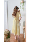 （intent x Korea 獨家款) Square Dot 點點小方格修腰隨性口袋連身長裙, Dress/ DS9229 （yellow sold out)