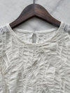 （intent x Korea 獨家款) Leaf Pattern Blouse 葉形紋理花邊手袖彈性上衣/ TP9124