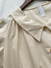 Collar Dress 輕復古小領口配鈕扣棉質連身裙/ DS9850