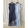 Frill Dress 入膊方領雙層裙擺口袋無袖連身裙/ DS9845