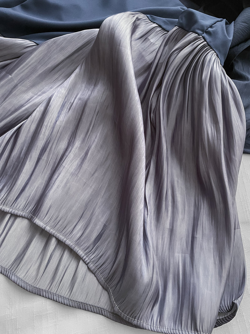 Frill Dress 入膊方領雙層裙擺口袋無袖連身裙/ DS9845