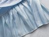 Frill Dress 入膊方領雙層裙擺口袋無袖連身裙/ DS9845