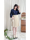 Ruffle Cotton Top 荷葉領口恤衫設計感棉上衣/ BU9095