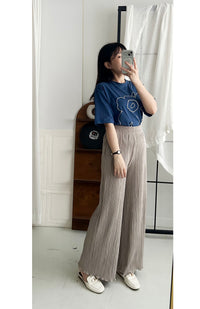 (質地超好) Floral Print 寬鬆oversize線條花花, Tee/ TP9008 （navy sold out)