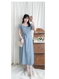 Square Collar Dress 方領夏日感後開叉連身裙/ DS9858 (Skyblue sold out)