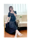 Darling Dress V形方領修腰搖曳裙擺連身裙/ DS9880