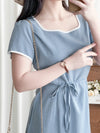 Square Collar Dress 方領夏日感後開叉連身裙/ DS9858 (Skyblue sold out)