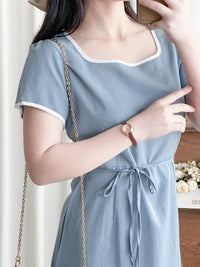 Square Collar Dress 方領夏日感後開叉連身裙/ DS9858 (Skyblue sold out)