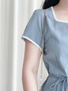 Square Collar Dress 方領夏日感後開叉連身裙/ DS9858 (Skyblue sold out)