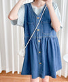 （現貨售完即止款）Denim Vest, Dress/ DS9638