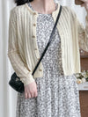 Olive Branches Cardigan 橄欖枝鈕扣通花織紋外套/ TP9127 (Purple sold out)