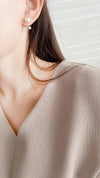 Two way Pearl&crystal, Earrings/ ER8334