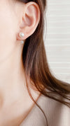 Two way Pearl&crystal, Earrings/ ER8334