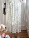 Patterned Lace Floral Dress 格紋通花感印花修腰連身裙/ DS9886