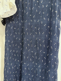 Patterned Lace Floral Dress 格紋通花感印花修腰連身裙/ DS9886