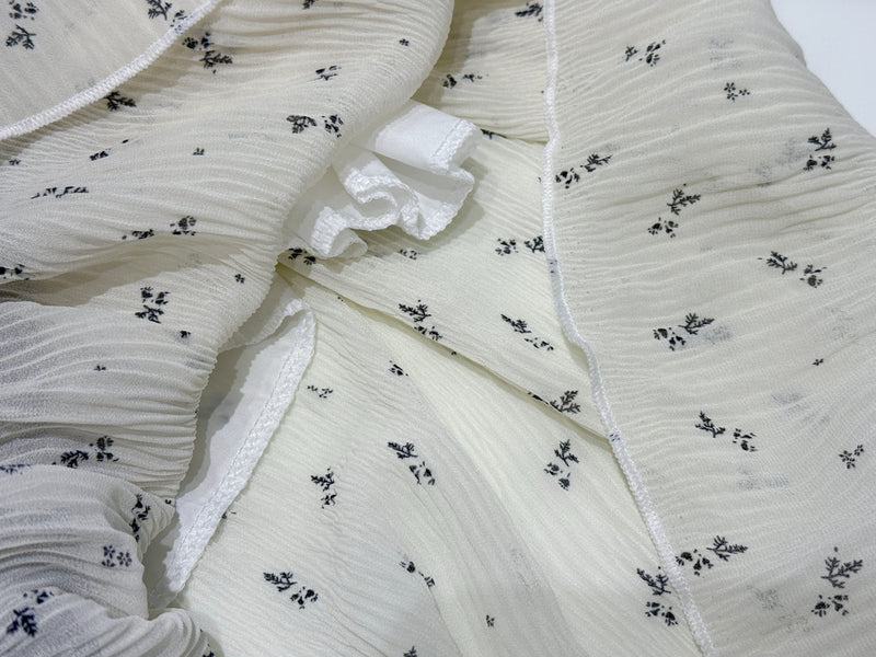 Patterned Lace Floral Dress 格紋通花感印花修腰連身裙/ DS9886