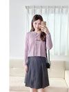 Olive Branches Cardigan 橄欖枝鈕扣通花織紋外套/ TP9127 (Purple sold out)