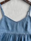 Denim Set 可調肩帶牛仔吊帶背心兩件套/ TP9126