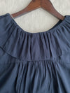 Ruffle Cotton Top 荷葉領口恤衫設計感棉上衣/ BU9095