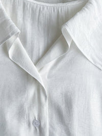 Ruffle Cotton Top 荷葉領口恤衫設計感棉上衣/ BU9095