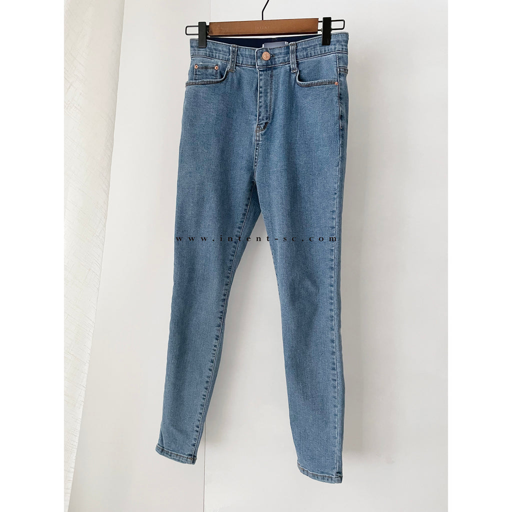 Light Rosy 淺藍色全彈性修腳形鉛筆褲, Jeans/ PT8380 (pre-order M)