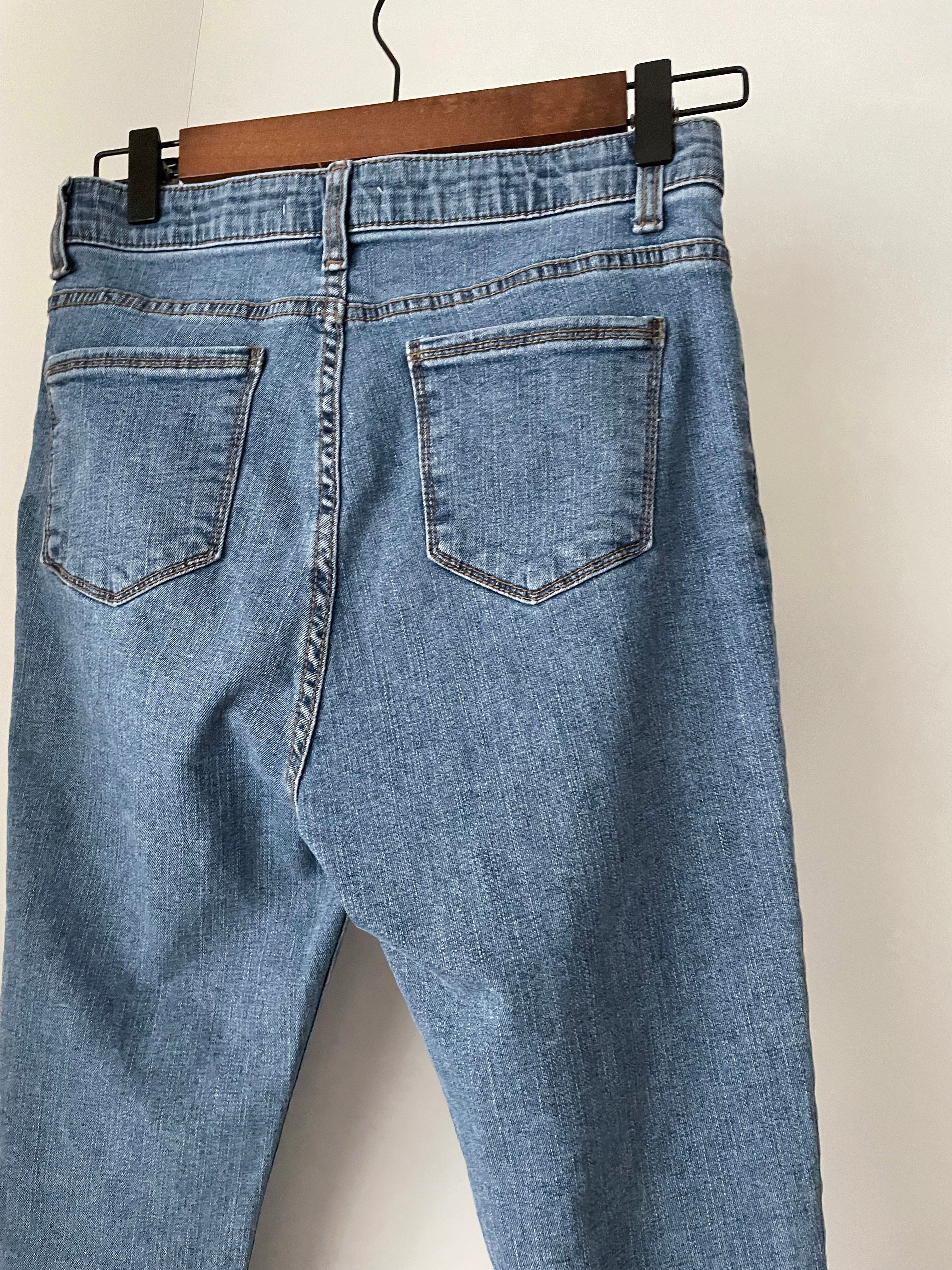 Light Rosy 淺藍色全彈性修腳形鉛筆褲, Jeans/ PT8380 (pre-order M)