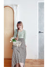 Garden Floral 優雅印花挺身百褶裙, Skirt/ SK8763 (活力焦糖花 )