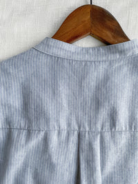 Shirt Dress 無領口恤衫口袋中袖連身裙或外套/ DS9860