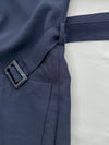 （BEST Intent made 獨家款）Navy Belt Dress 深藍方領口藍調雲石方釦腰帶連身裙/ DS3001