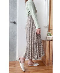 Garden Floral 優雅印花挺身百褶裙, Skirt/ SK8763 (活力焦糖花 )