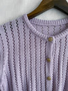 Olive Branches Cardigan 橄欖枝鈕扣通花織紋外套/ TP9127 (Purple sold out)